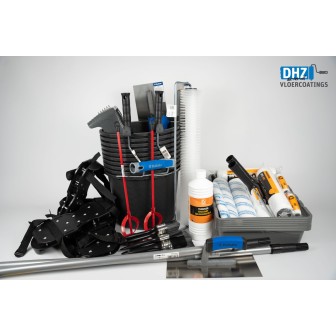 Materialenpakket GROOT (3-4 p) | DHZ Monoflow/Purflow UV (vloeistofdichte waterpas tegels & ruwe zandcementdekvloer)
