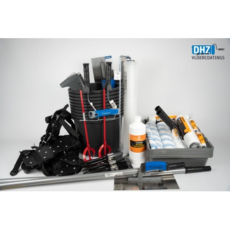 Materialenpakket GROOT (3-4 p) | DHZ Monoflow/Purflow UV (vloeistofdichte waterpas tegels & ruwe zandcementdekvloer)